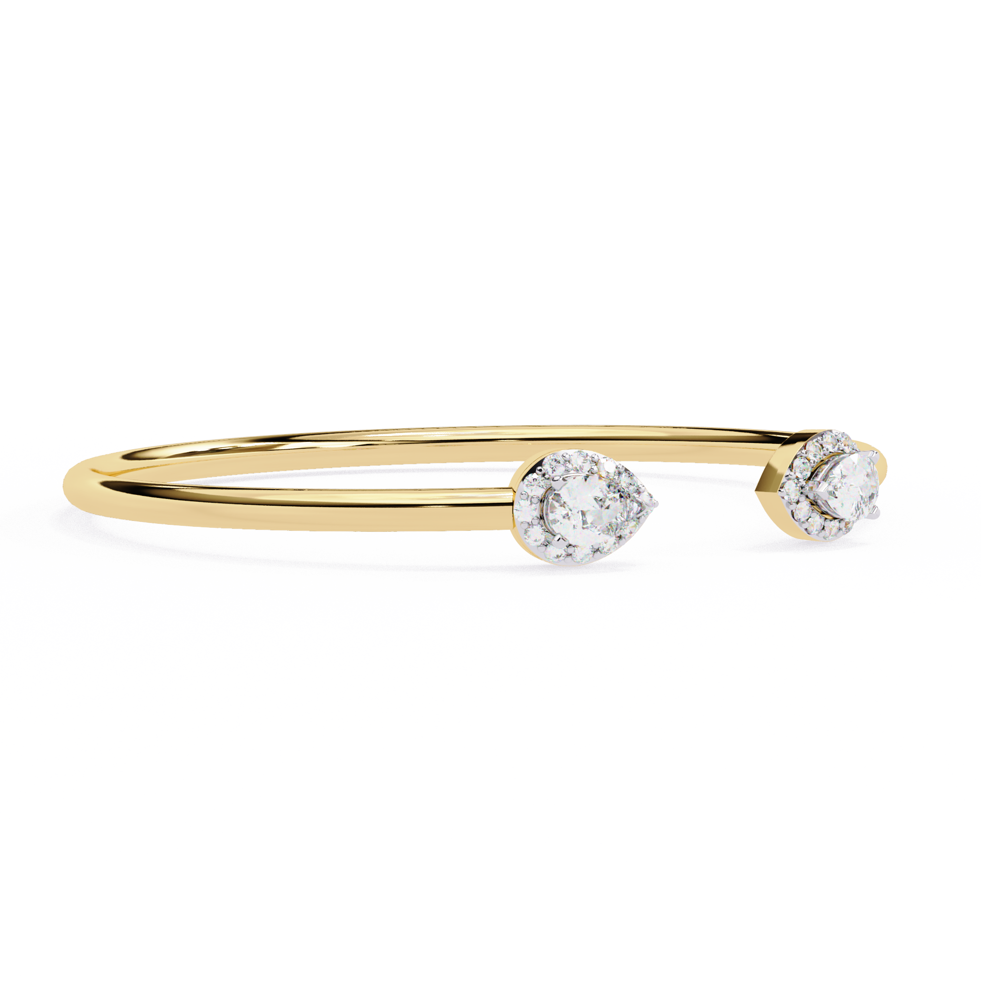 WOKE™ 1.20 carat Pear cut Lab grown diamond bracelet in 14k gold