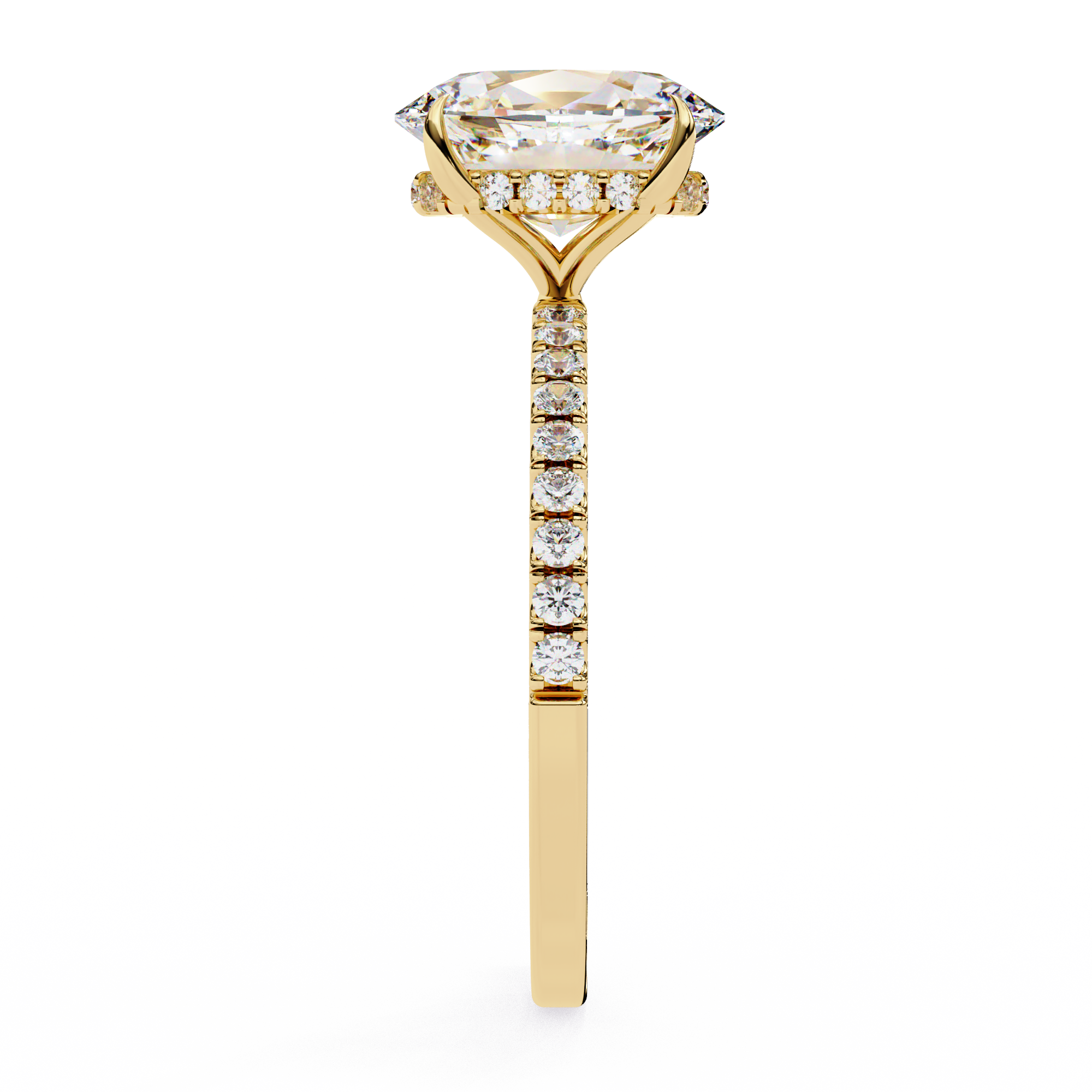 WOKE ™ 1.20 CARAT VVS-EF OVAL ring in 14K Gold