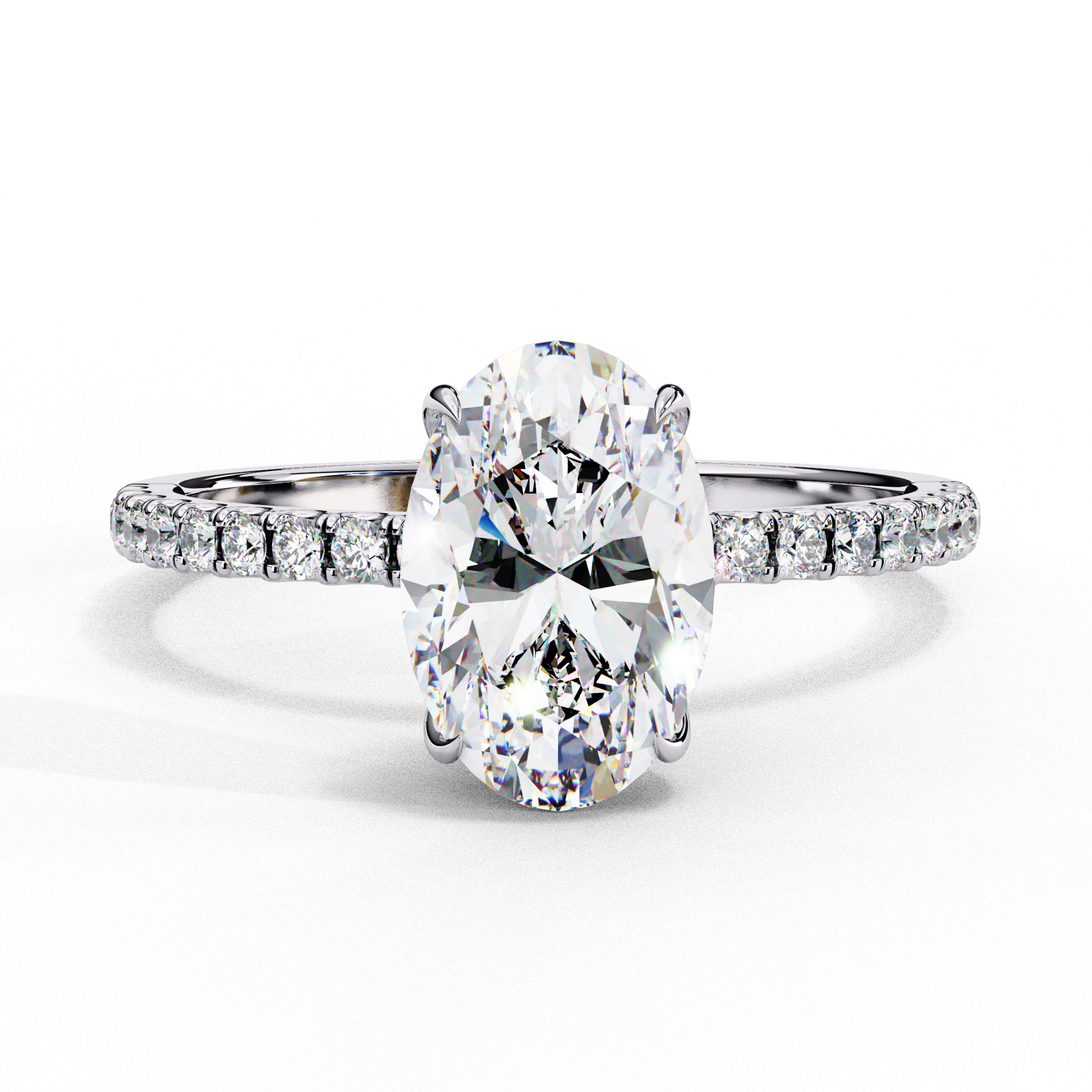 WOKE ™ 1.20 CARAT VVS-EF OVAL ring in 14K Gold