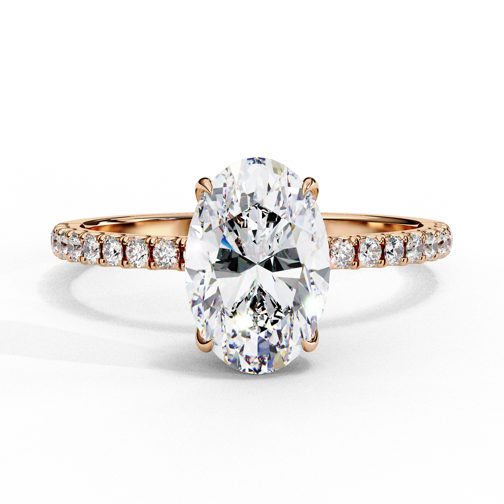 WOKE ™ 1.20 CARAT VVS-EF OVAL ring in 14K Gold