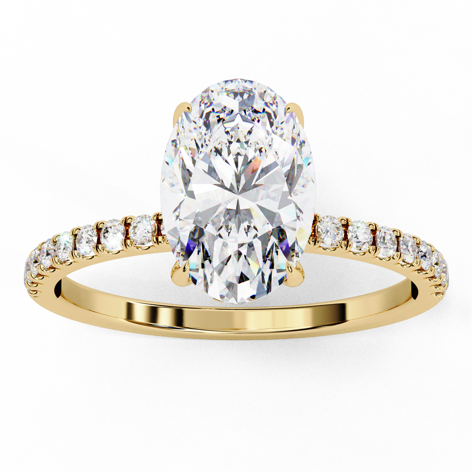 WOKE ™ 1.20 CARAT VVS-EF OVAL ring in 14K Gold