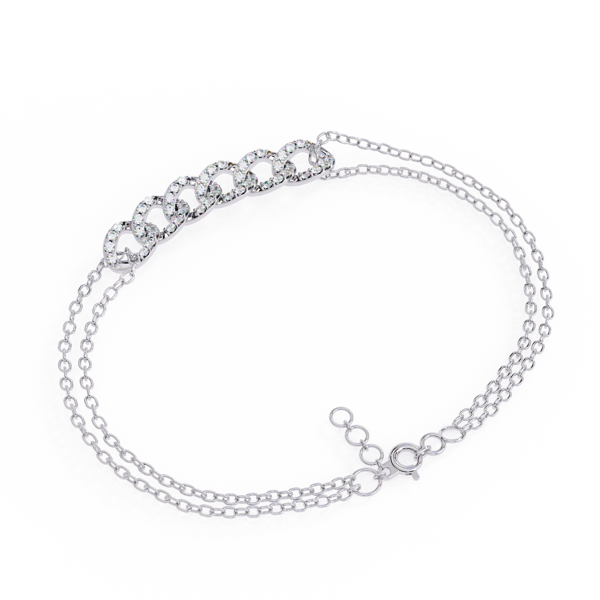 WOKE™ 0.80 carat round cut Lab grown diamond bracelet in 14k gold