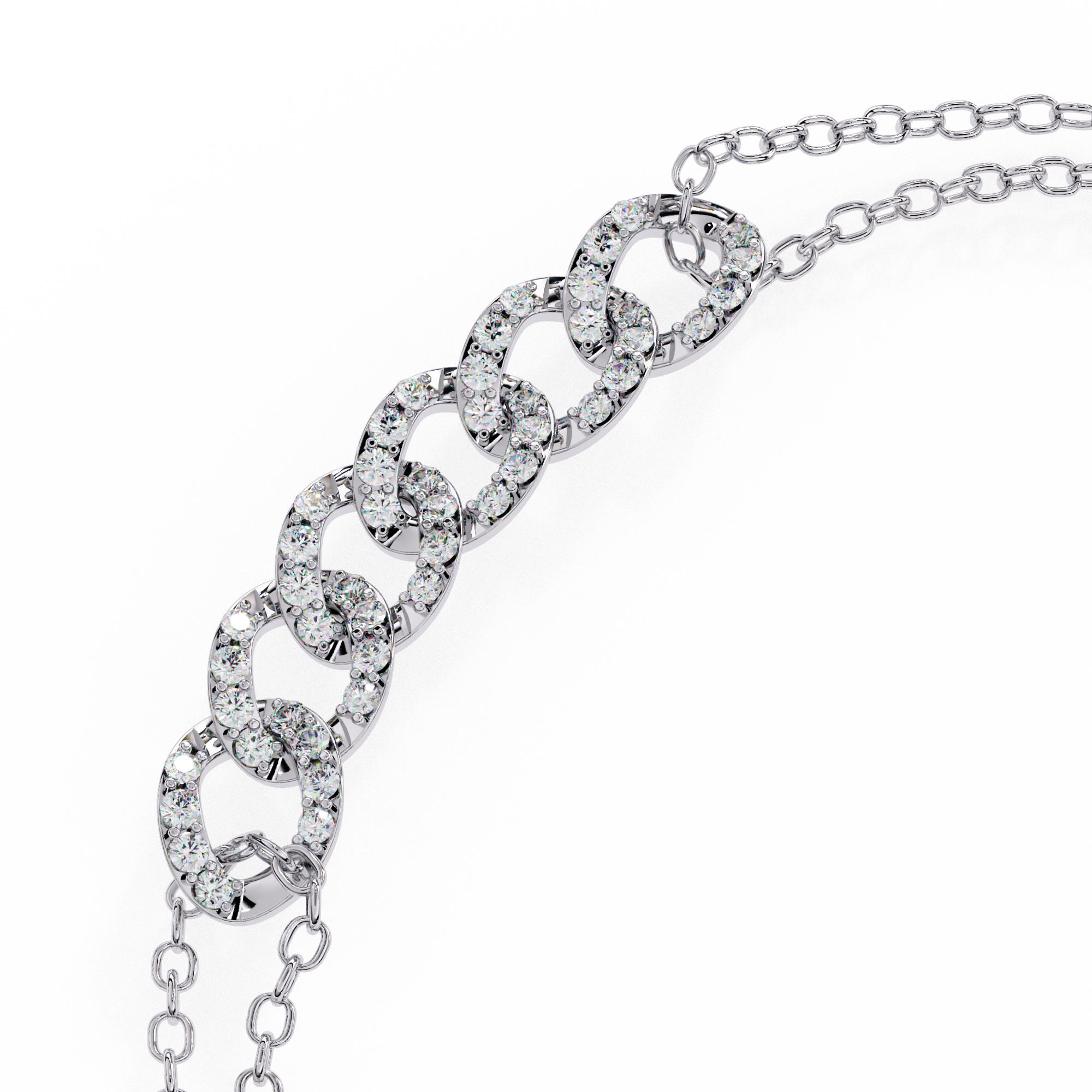 WOKE™ 0.80 carat round cut Lab grown diamond bracelet in 14k gold