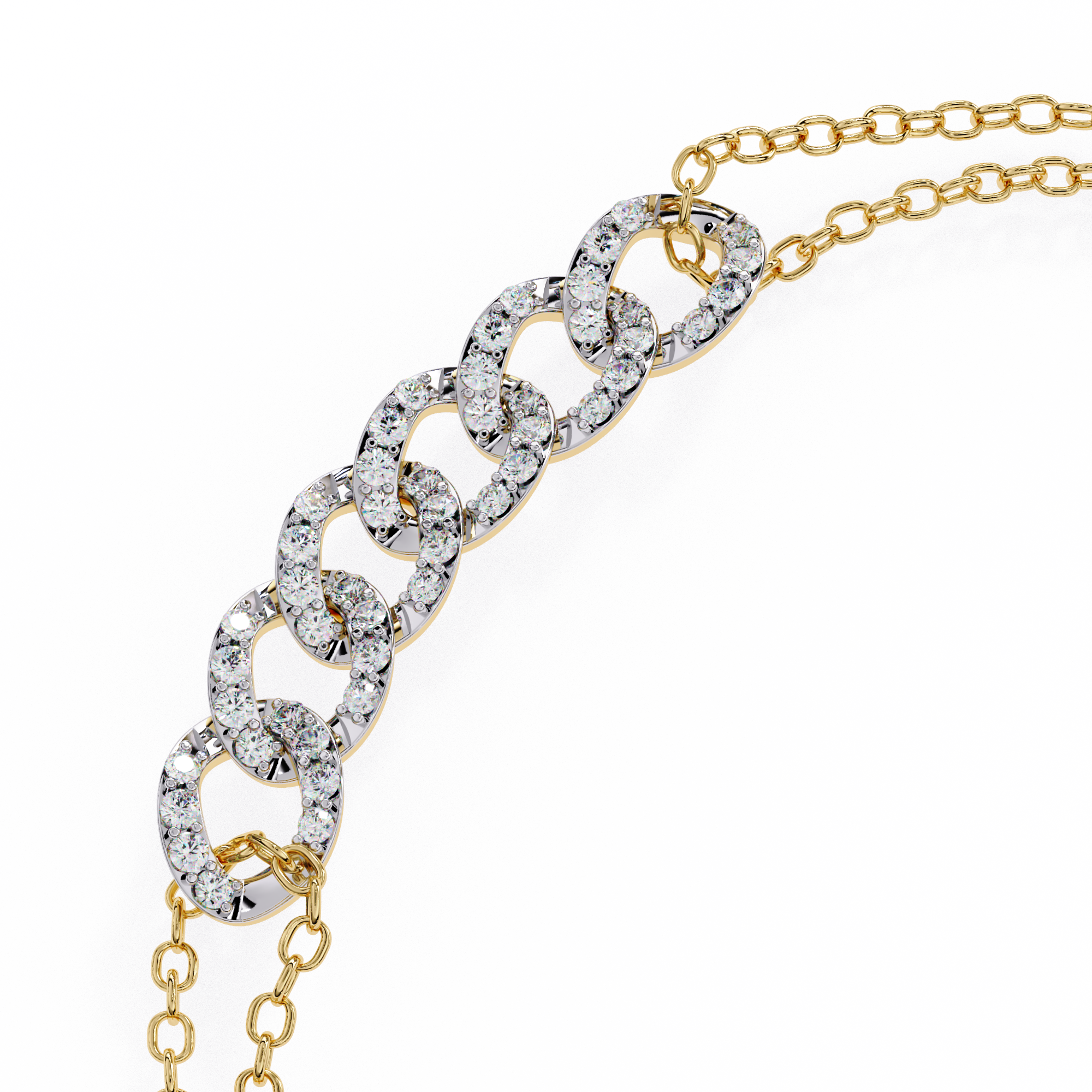 WOKE™ 0.80 carat round cut Lab grown diamond bracelet in 14k gold