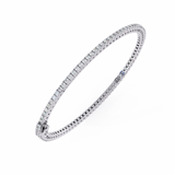 WOKE™ 2.66 carat ROUND cut Lab grown diamond bracelet in 14k gold
