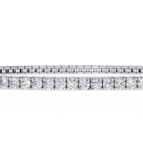 WOKE™ 2.66 carat ROUND cut Lab grown diamond bracelet in 14k gold
