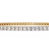 WOKE™ 2.66 carat ROUND cut Lab grown diamond bracelet in 14k gold