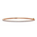 WOKE™ 2.66 carat ROUND cut Lab grown diamond bracelet in 14k gold