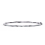 WOKE™ 2.66 carat ROUND cut Lab grown diamond bracelet in 14k gold