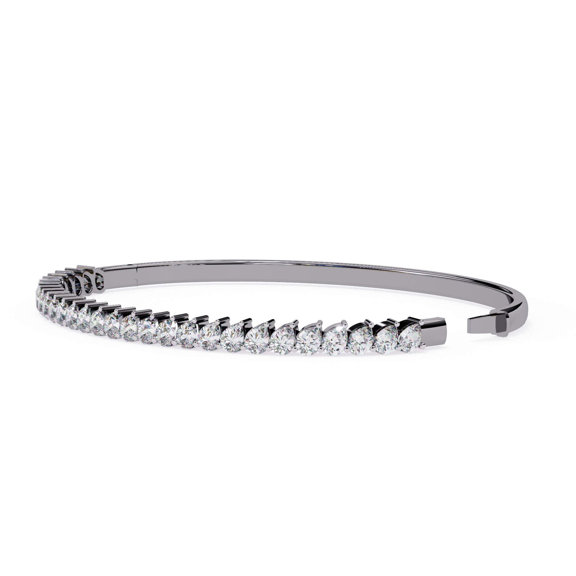 WOKE™ 5.06 carat ROUND cut Lab grown diamond bracelet in 14k gold