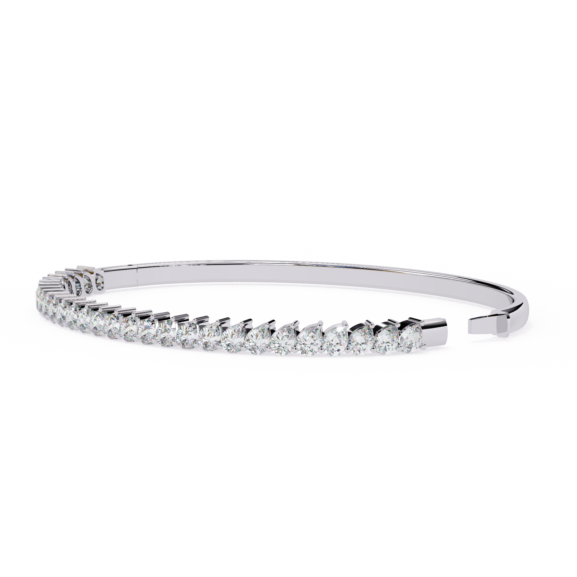 WOKE™ 5.06 carat ROUND cut Lab grown diamond bracelet in 14k gold