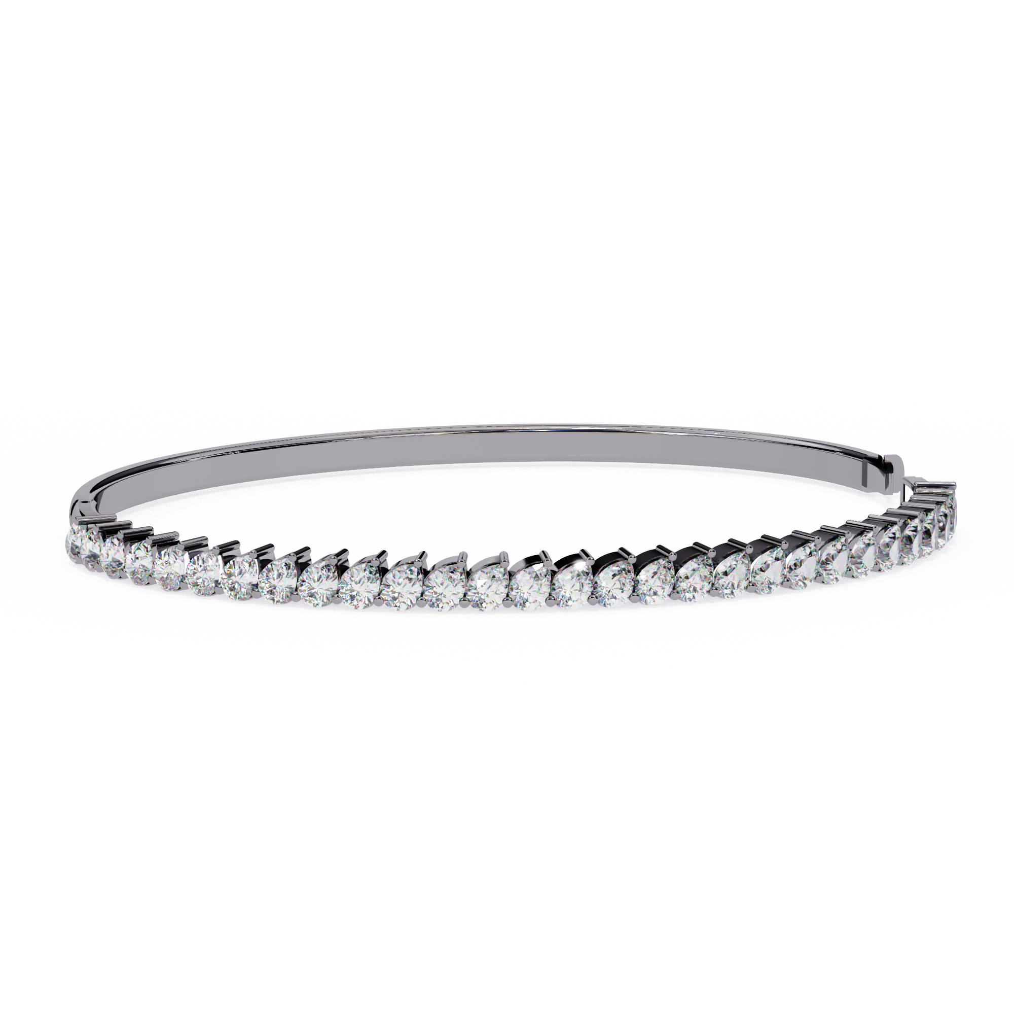 WOKE™ 5.06 carat ROUND cut Lab grown diamond bracelet in 14k gold