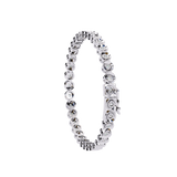 WOKE™ 2.66 carat ROUND cut Lab grown diamond bracelet in 14k gold