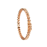 WOKE™ 2.66 carat ROUND cut Lab grown diamond bracelet in 14k gold