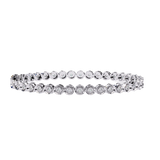 WOKE™ 2.66 carat ROUND cut Lab grown diamond bracelet in 14k gold