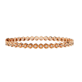 WOKE™ 2.66 carat ROUND cut Lab grown diamond bracelet in 14k gold