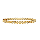 WOKE™ 2.66 carat ROUND cut Lab grown diamond bracelet in 14k gold