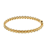 WOKE™ 2.66 carat ROUND cut Lab grown diamond bracelet in 14k gold