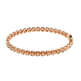 WOKE™ 2.66 carat ROUND cut Lab grown diamond bracelet in 14k gold