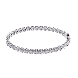 WOKE™ 2.66 carat ROUND cut Lab grown diamond bracelet in 14k gold