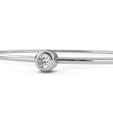 WOKE™ 0.25 carat round cut Lab grown diamond bracelet solitaire in 14k gold
