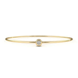 WOKE™ 0.25 carat round cut Lab grown diamond bracelet solitaire in 14k gold