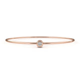 WOKE™ 0.25 carat round cut Lab grown diamond bracelet solitaire in 14k gold