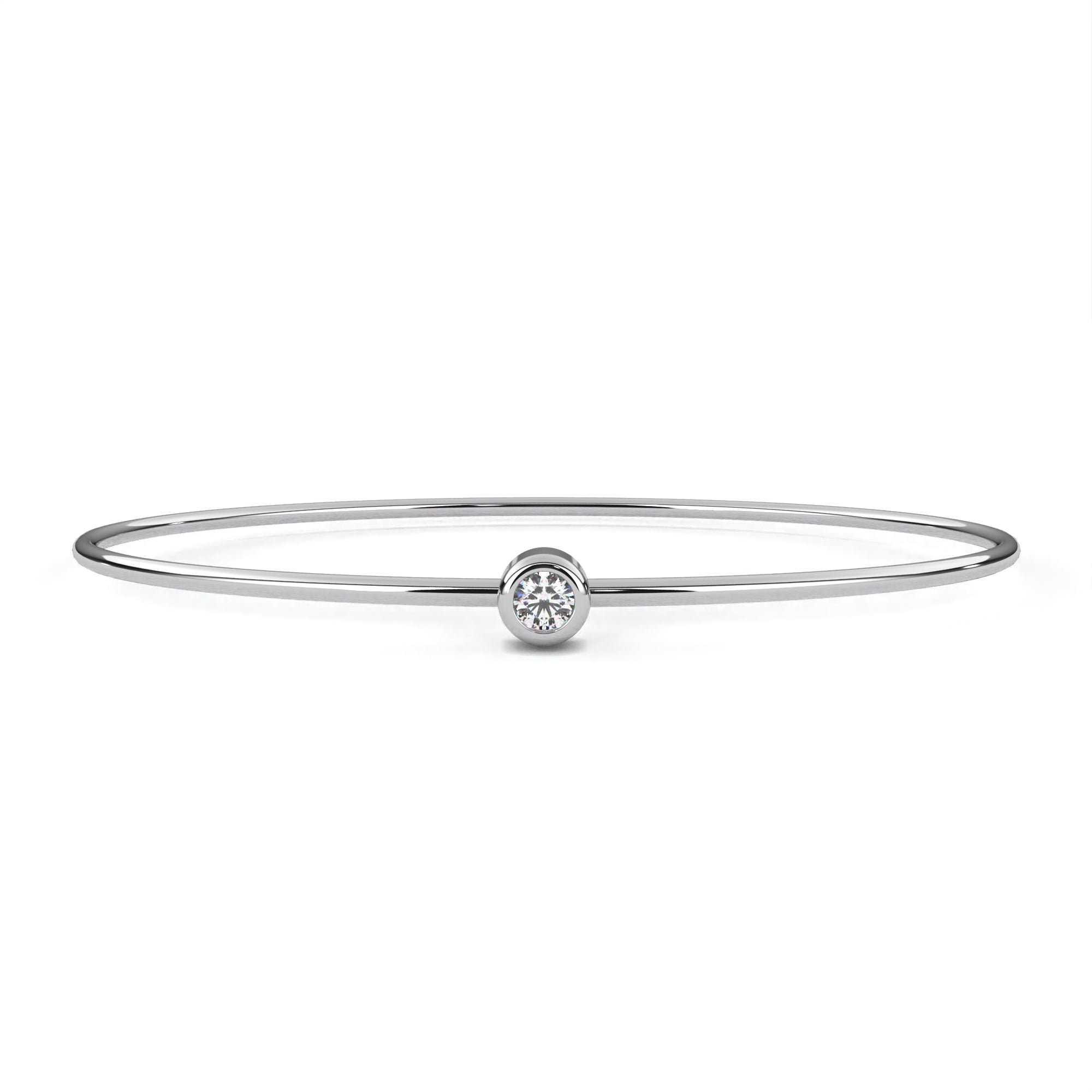 WOKE™ 0.25 carat round cut Lab grown diamond bracelet solitaire in 14k gold