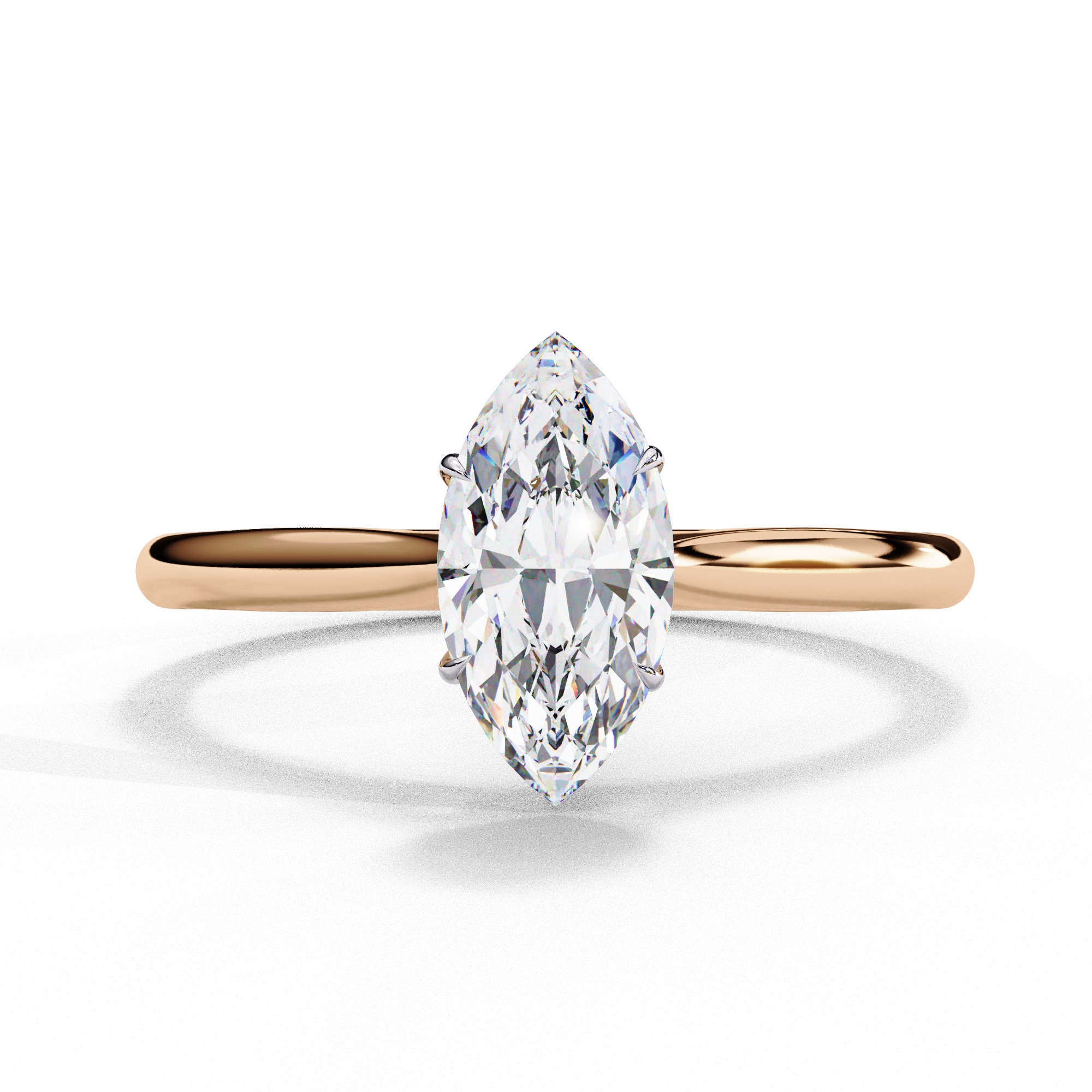 WOKE ™ 0.90 CARAT VVS-EF Marquise Lab Grown Diamond ring in 9K/14K/18k Gold