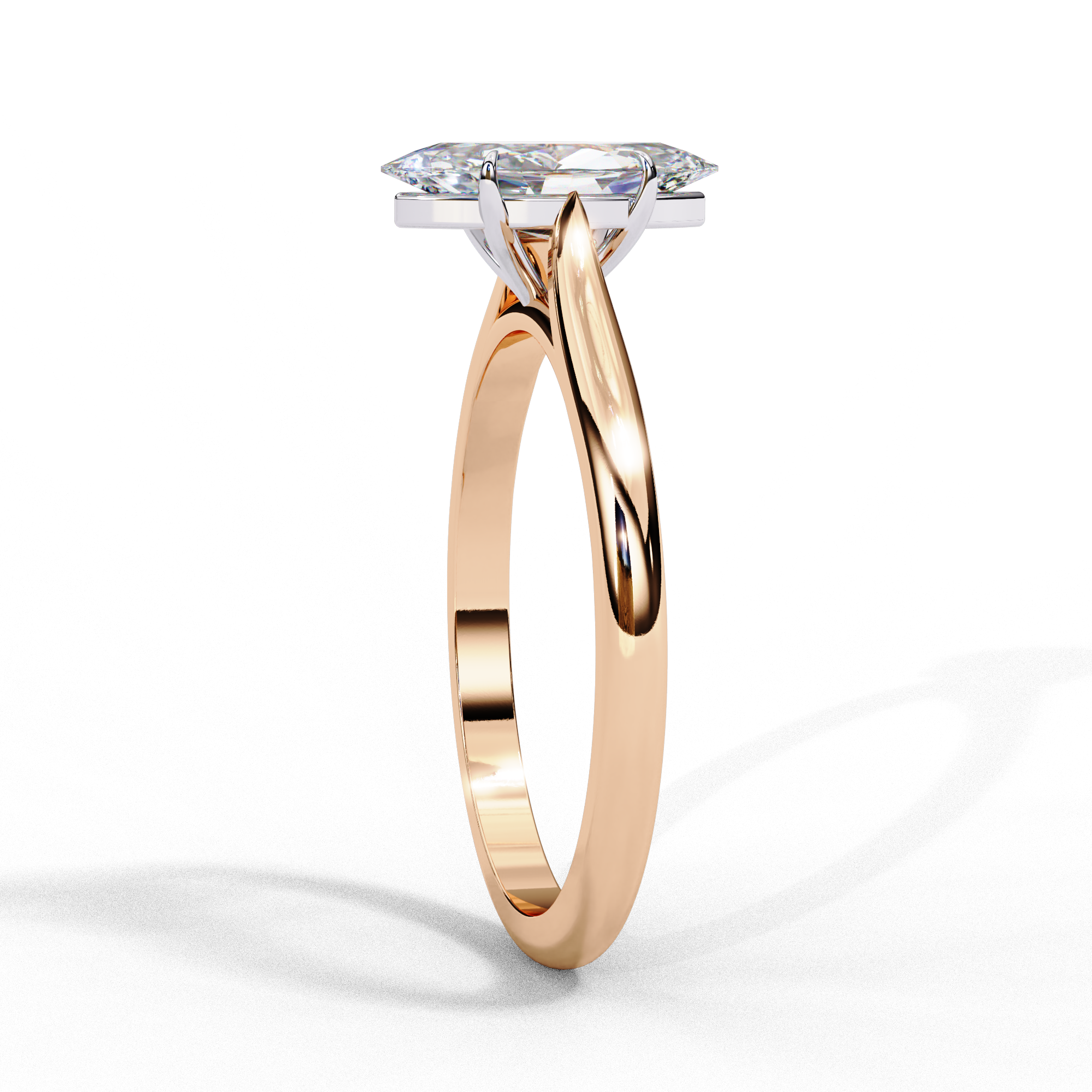 WOKE ™ 0.90 CARAT VVS-EF Marquise Lab Grown Diamond ring in 9K/14K/18k Gold