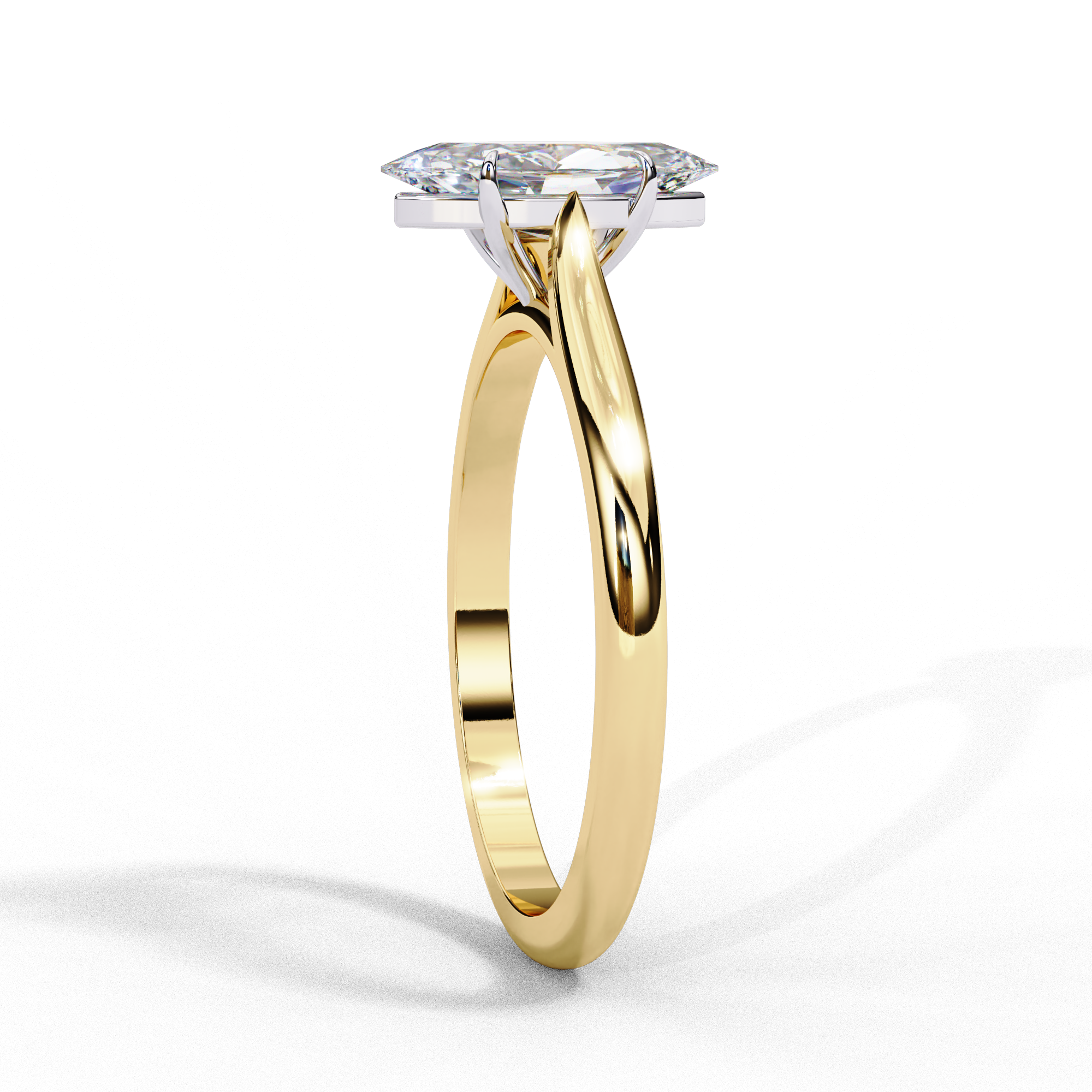 WOKE ™ 0.90 CARAT VVS-EF Marquise Lab Grown Diamond ring in 9K/14K/18k Gold