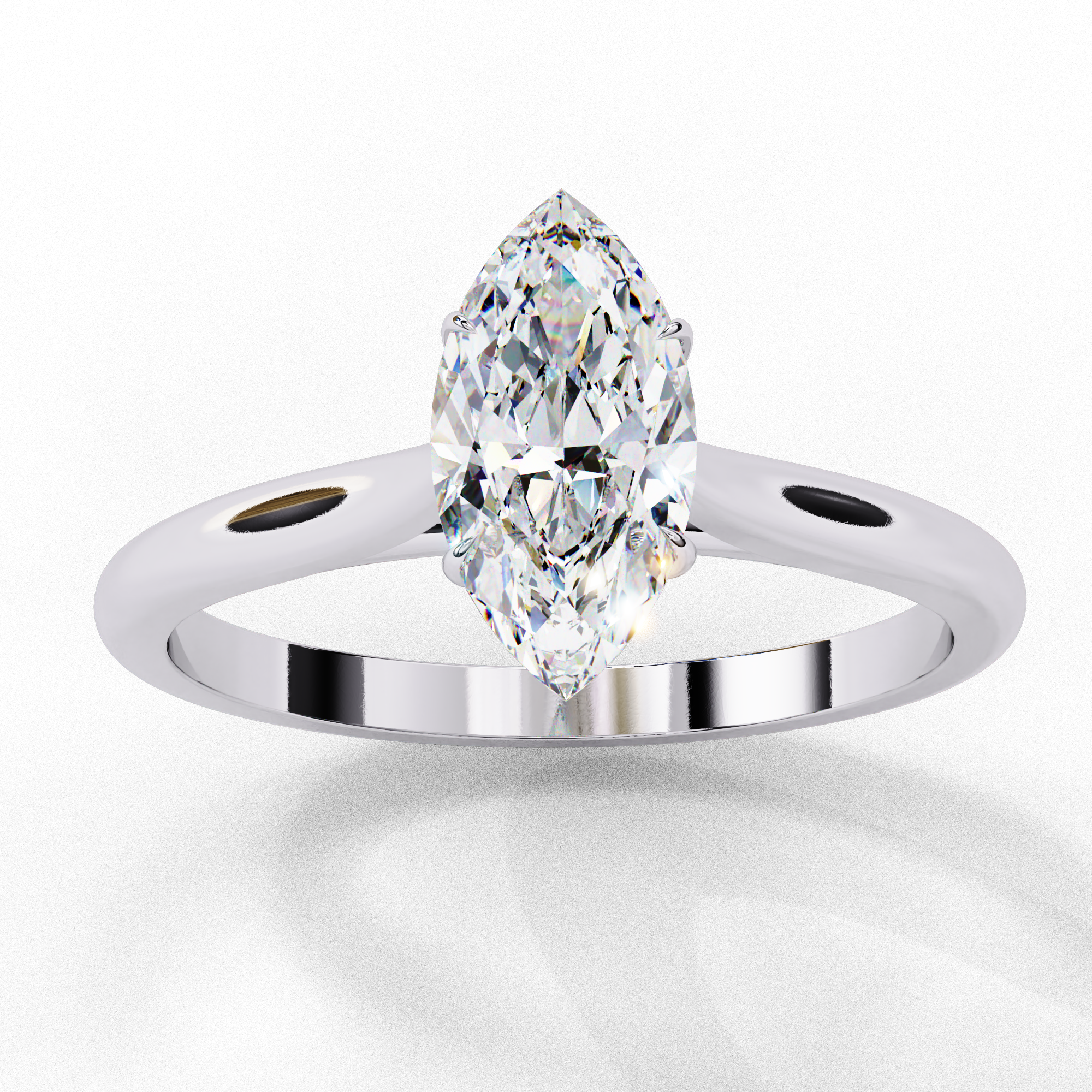 WOKE ™ 0.90 CARAT VVS-EF Marquise Lab Grown Diamond ring in 9K/14K/18k Gold