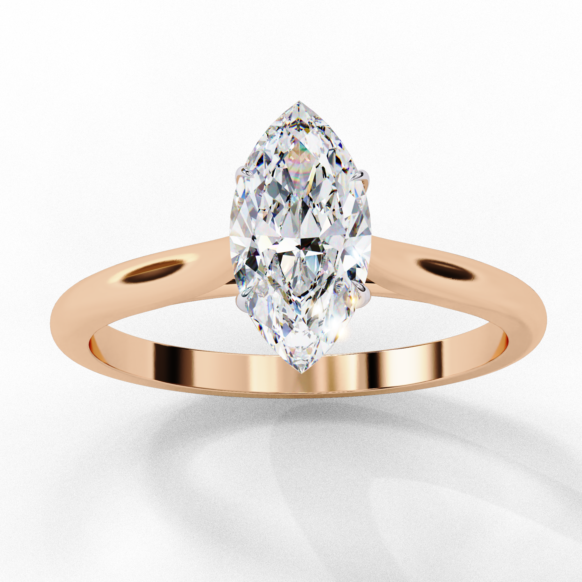 WOKE ™ 0.90 CARAT VVS-EF Marquise Lab Grown Diamond ring in 9K/14K/18k Gold