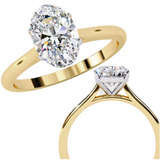WOKE ™ 1.00 CARAT VVS-EF Lab Grown Diamond ring in 9K/14K/18k Gold