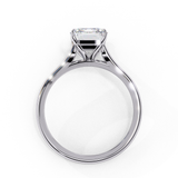 WOKE ™ 1.00 CARAT VVS-EF Emerald cut Lab Grown Diamond ring in 9K/14K/18k Gold