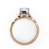 WOKE ™ 1.00 CARAT VVS-EF Emerald cut Lab Grown Diamond ring in 9K/14K/18k Gold