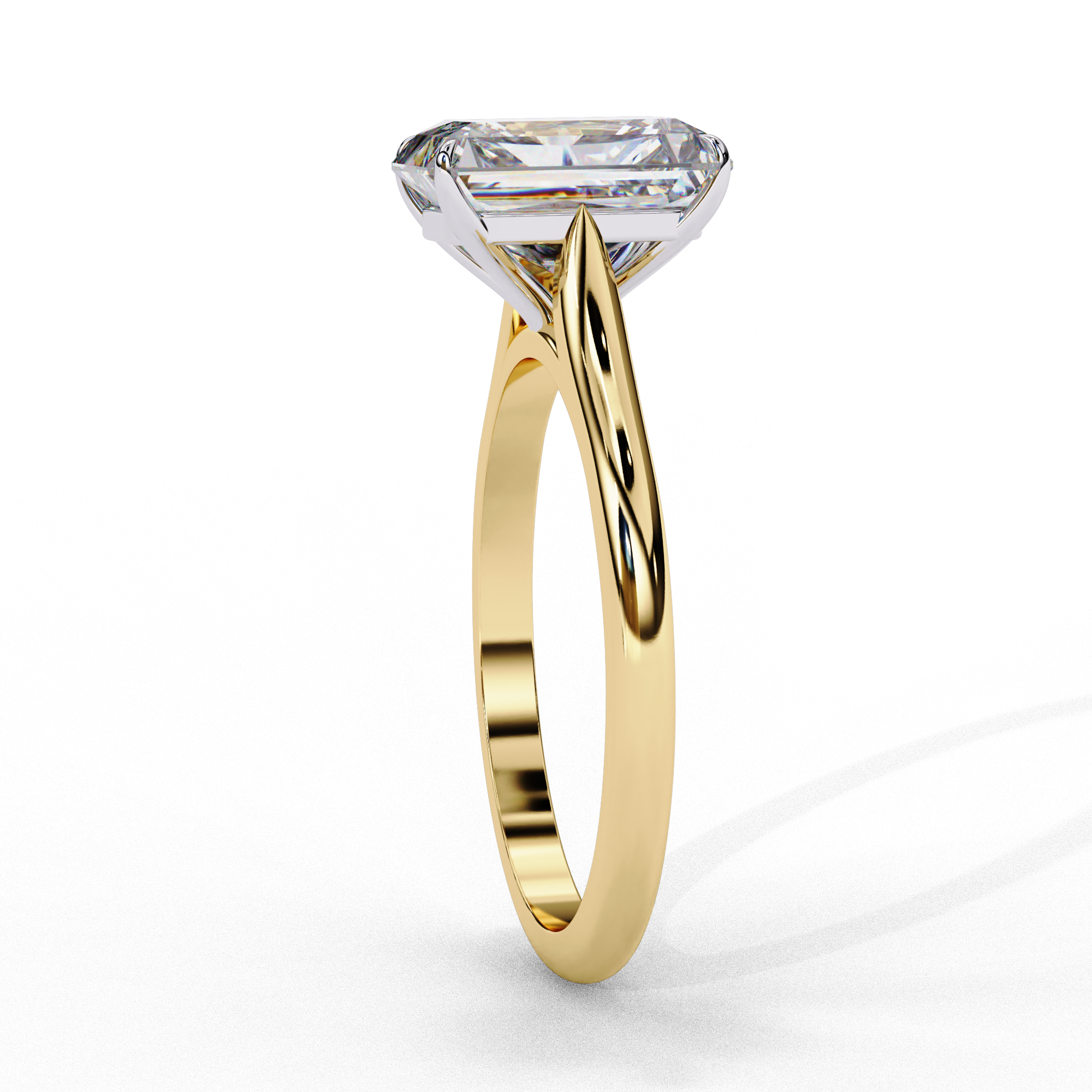 WOKE ™ 1.00 CARAT VVS-EF Radiant Lab Grown Diamond ring in 9K/14K/18k Gold