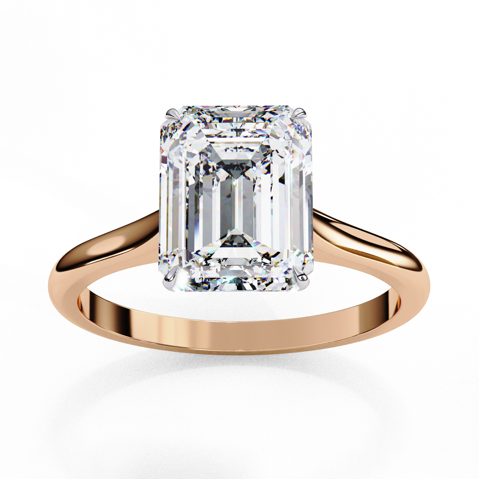 WOKE ™ 1.00 CARAT VVS-EF Radiant Lab Grown Diamond ring in 9K/14K/18k Gold