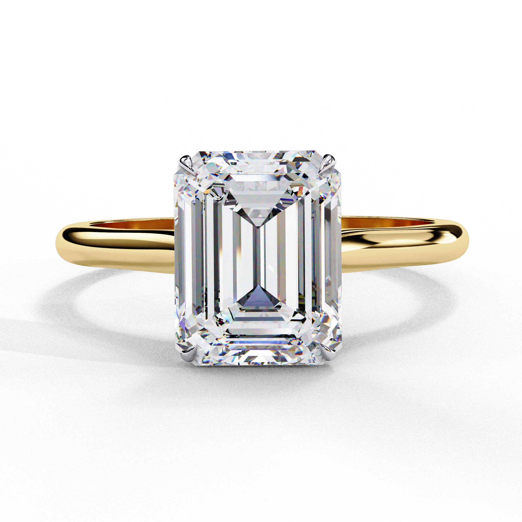 WOKE ™ 1.00 CARAT VVS-EF Radiant Lab Grown Diamond ring in 9K/14K/18k Gold