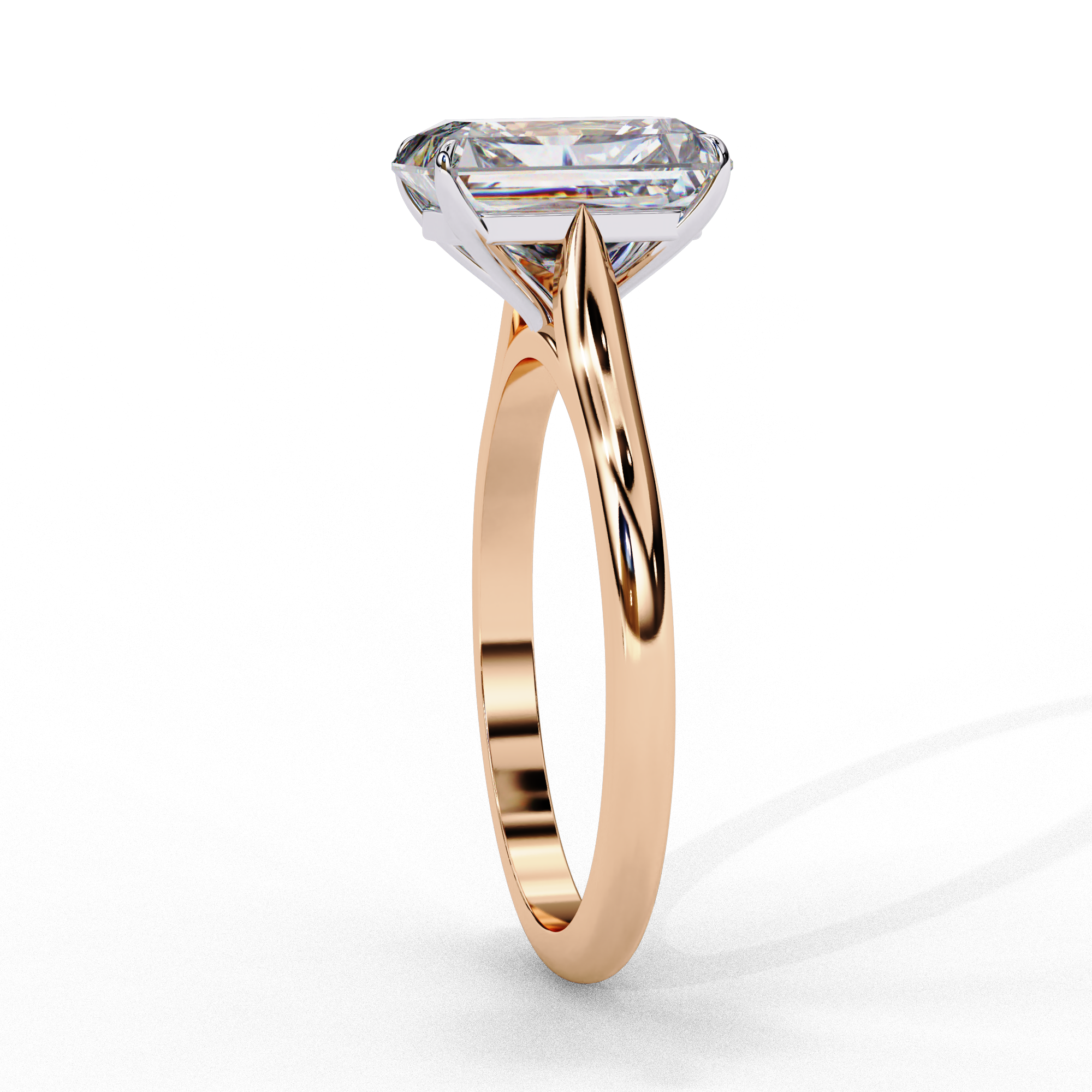 WOKE ™ 0.90 CARAT VVS-EF Radiant Lab Grown Diamond ring in 9K/14K/18k Gold