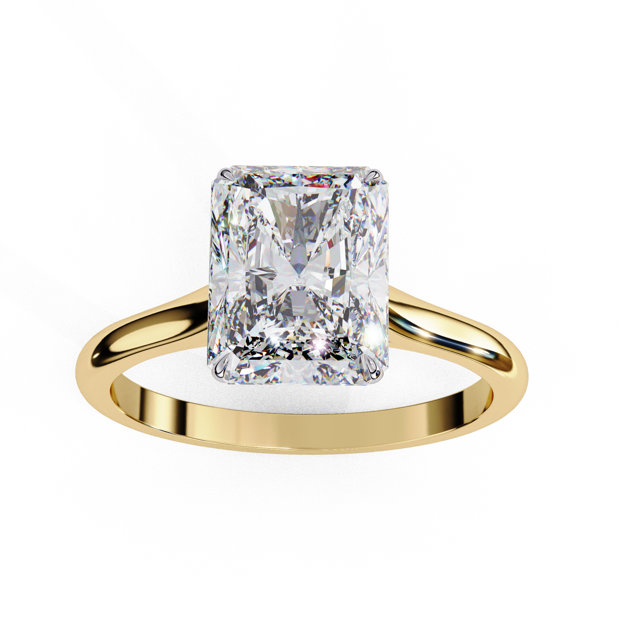 WOKE ™ 0.90 CARAT VVS-EF Radiant Lab Grown Diamond ring in 9K/14K/18k Gold