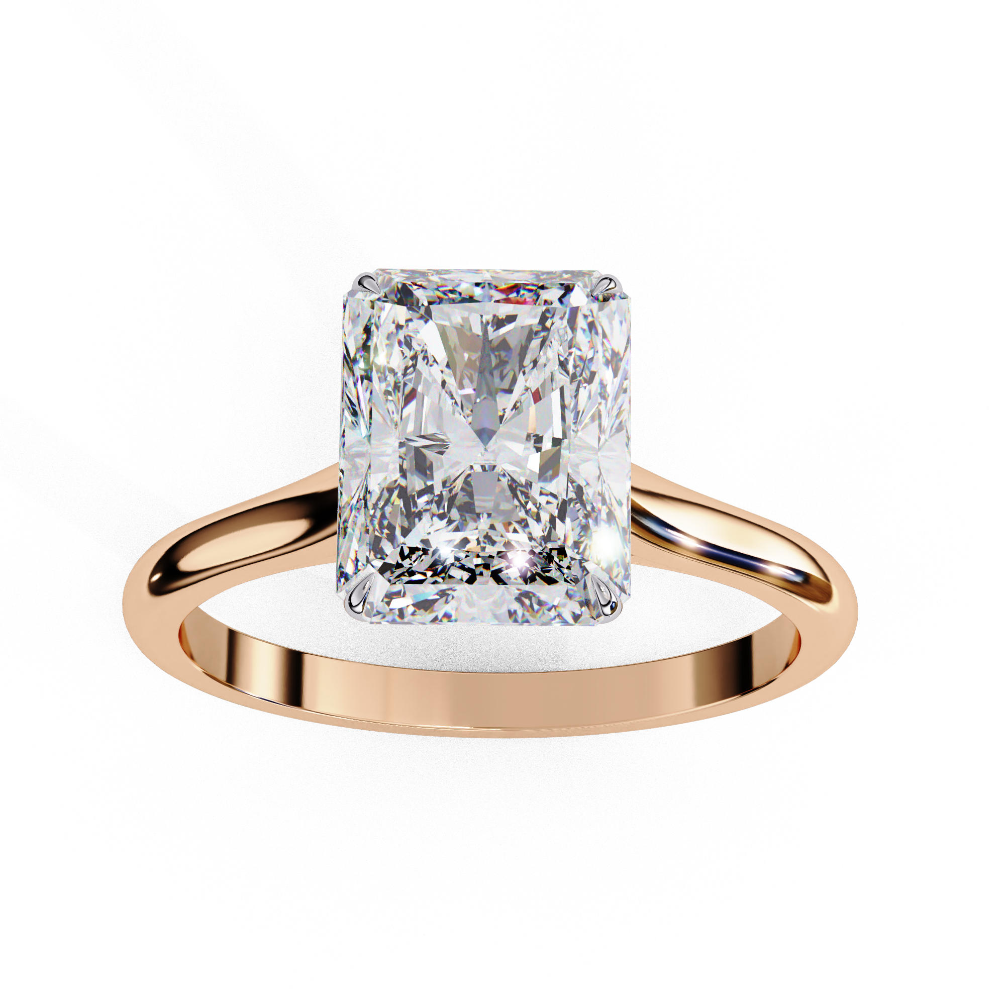 WOKE ™ 0.90 CARAT VVS-EF Radiant Lab Grown Diamond ring in 9K/14K/18k Gold