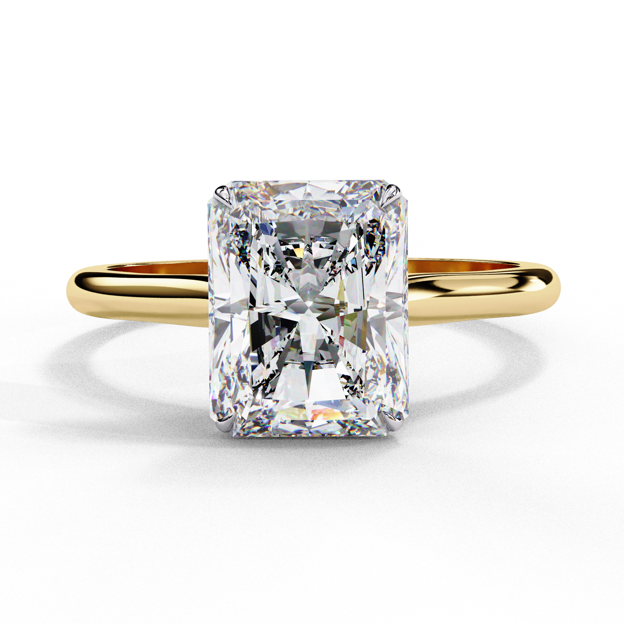 WOKE ™ 0.90 CARAT VVS-EF Radiant Lab Grown Diamond ring in 9K/14K/18k Gold