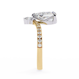 WOKE ™ 1.90 CARAT VVS-EF Pear Lab Grown Diamond ring in 9K/14K/18k Gold