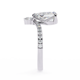 WOKE ™ 1.90 CARAT VVS-EF Pear Lab Grown Diamond ring in 9K/14K/18k Gold