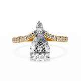 WOKE ™ 1.90 CARAT VVS-EF Pear Lab Grown Diamond ring in 9K/14K/18k Gold