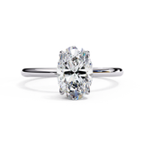 1 CT Oval Lab Grown Diamond Ring in 9K Gold/14K Gold  | WOKE