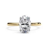 1 CT Oval Lab Grown Diamond Ring in 9K Gold/14K Gold  | WOKE