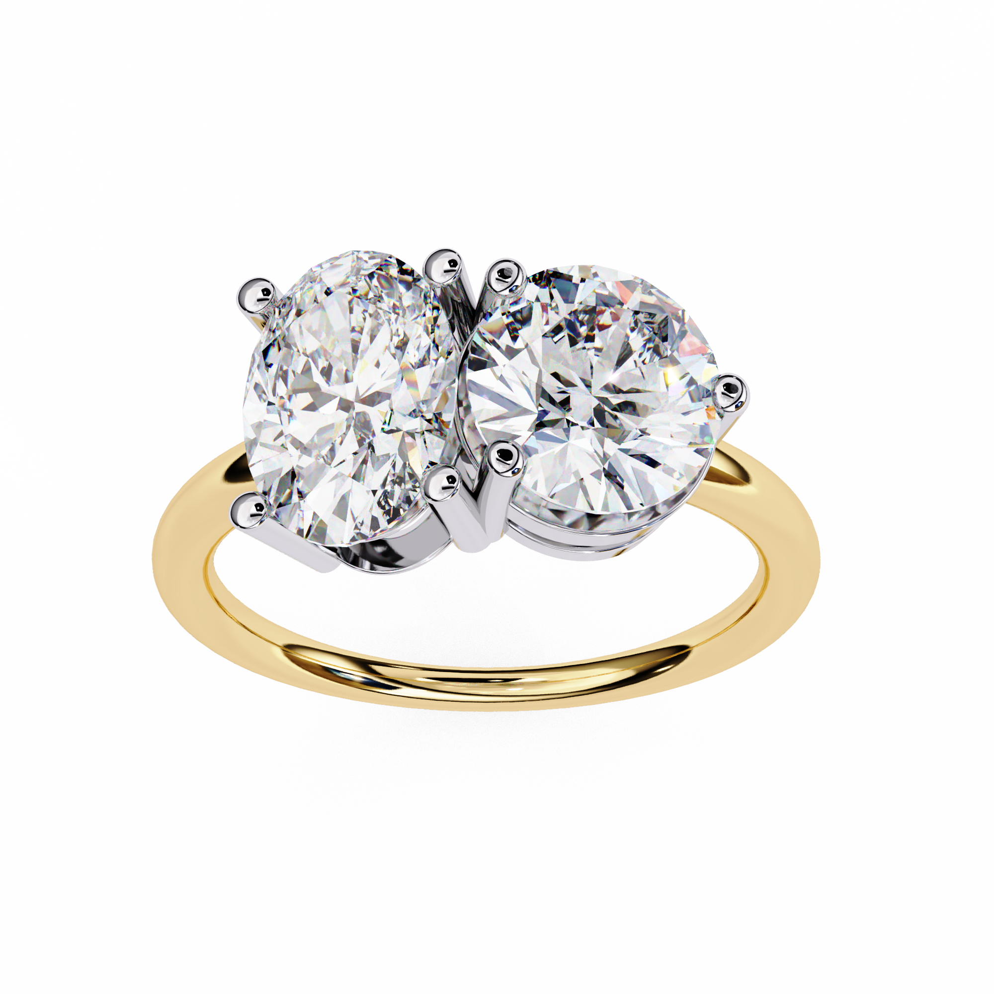 WOKE ™ Toi-et-moi ring 2.70 CARAT VVS-EF Lab Grown Diamond ring in 9K/14K/18k Gold