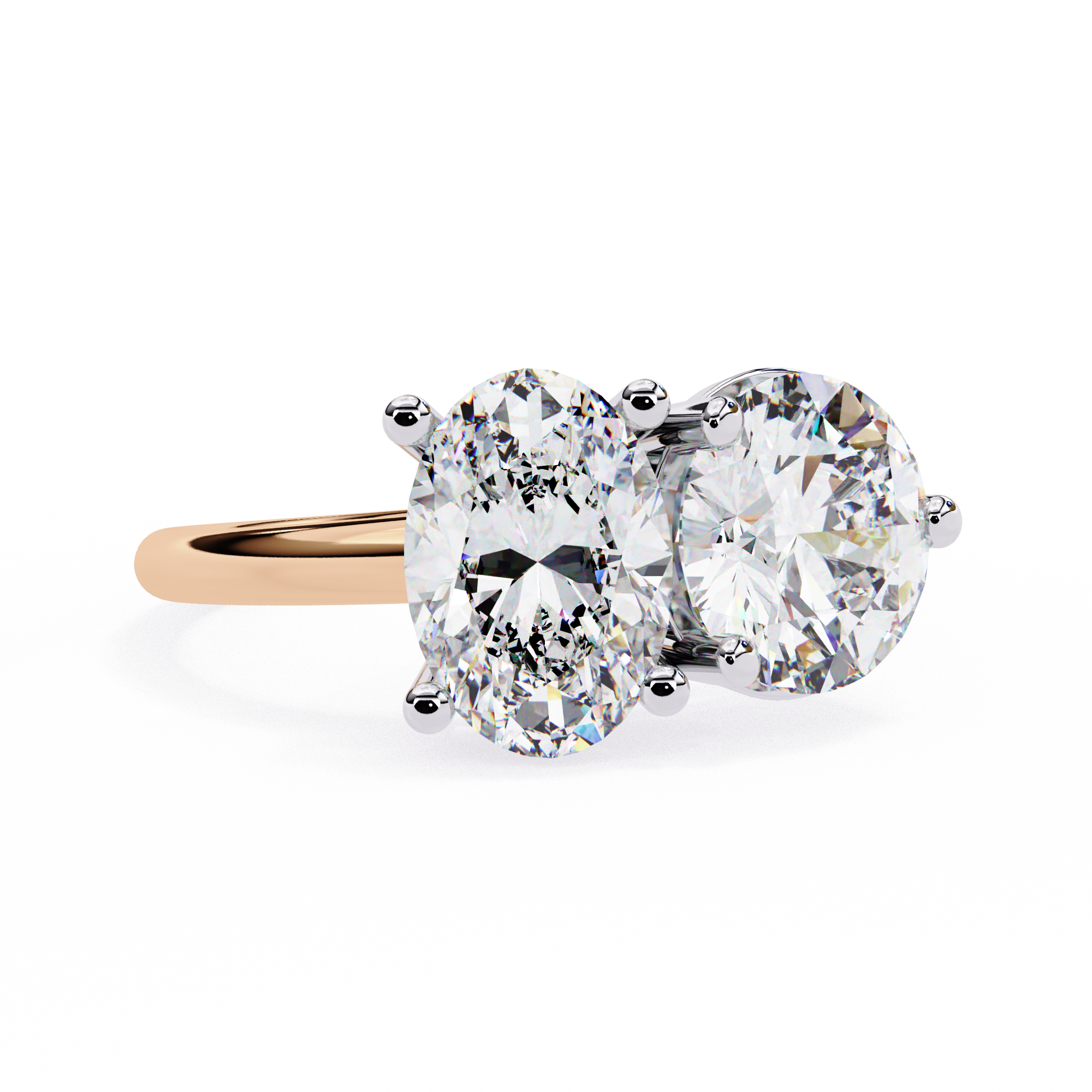 WOKE ™ Toi-et-moi ring 2.70 CARAT VVS-EF Lab Grown Diamond ring in 9K/14K/18k Gold